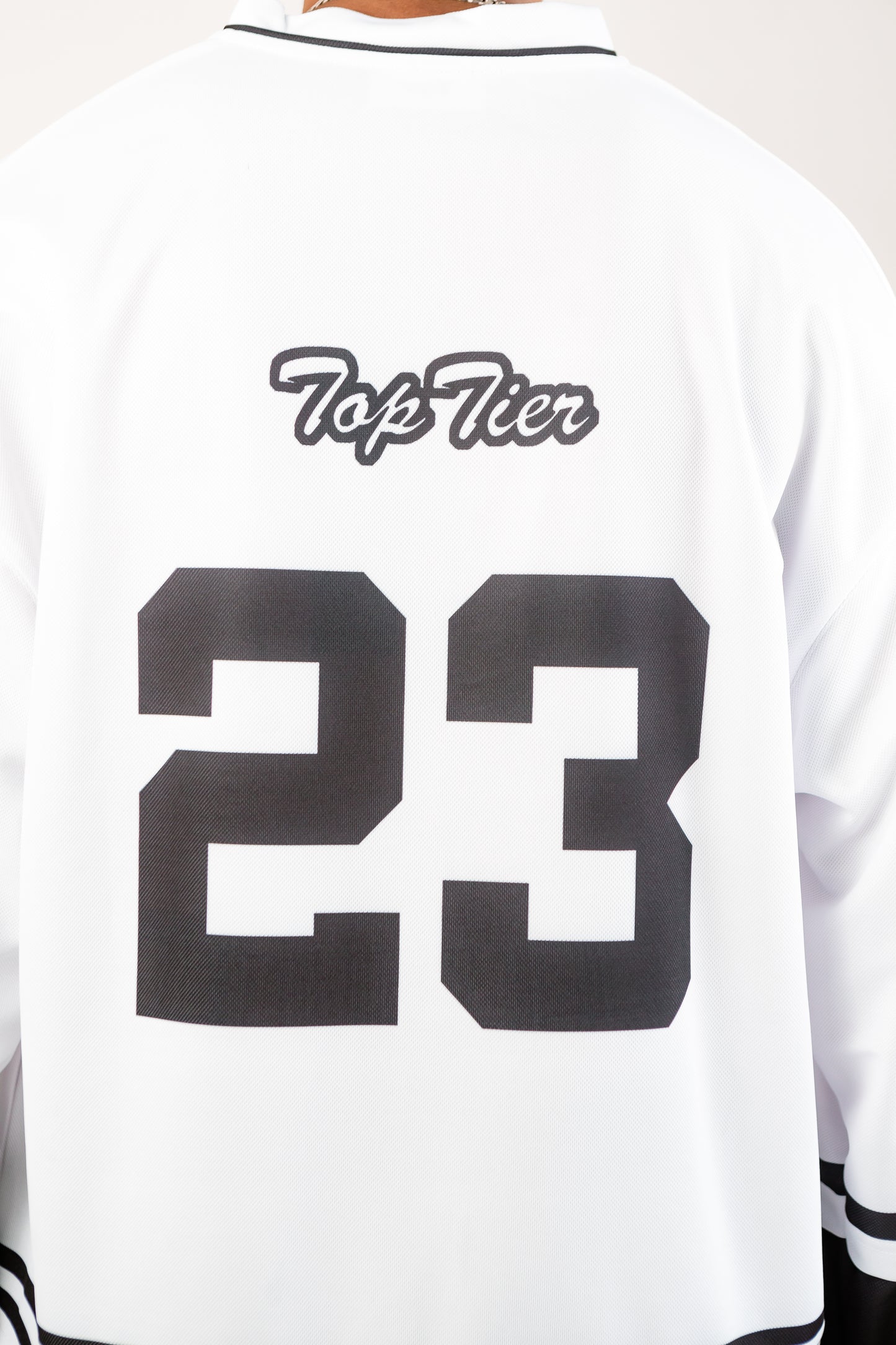 Top tier long-sleeved jersey White/black