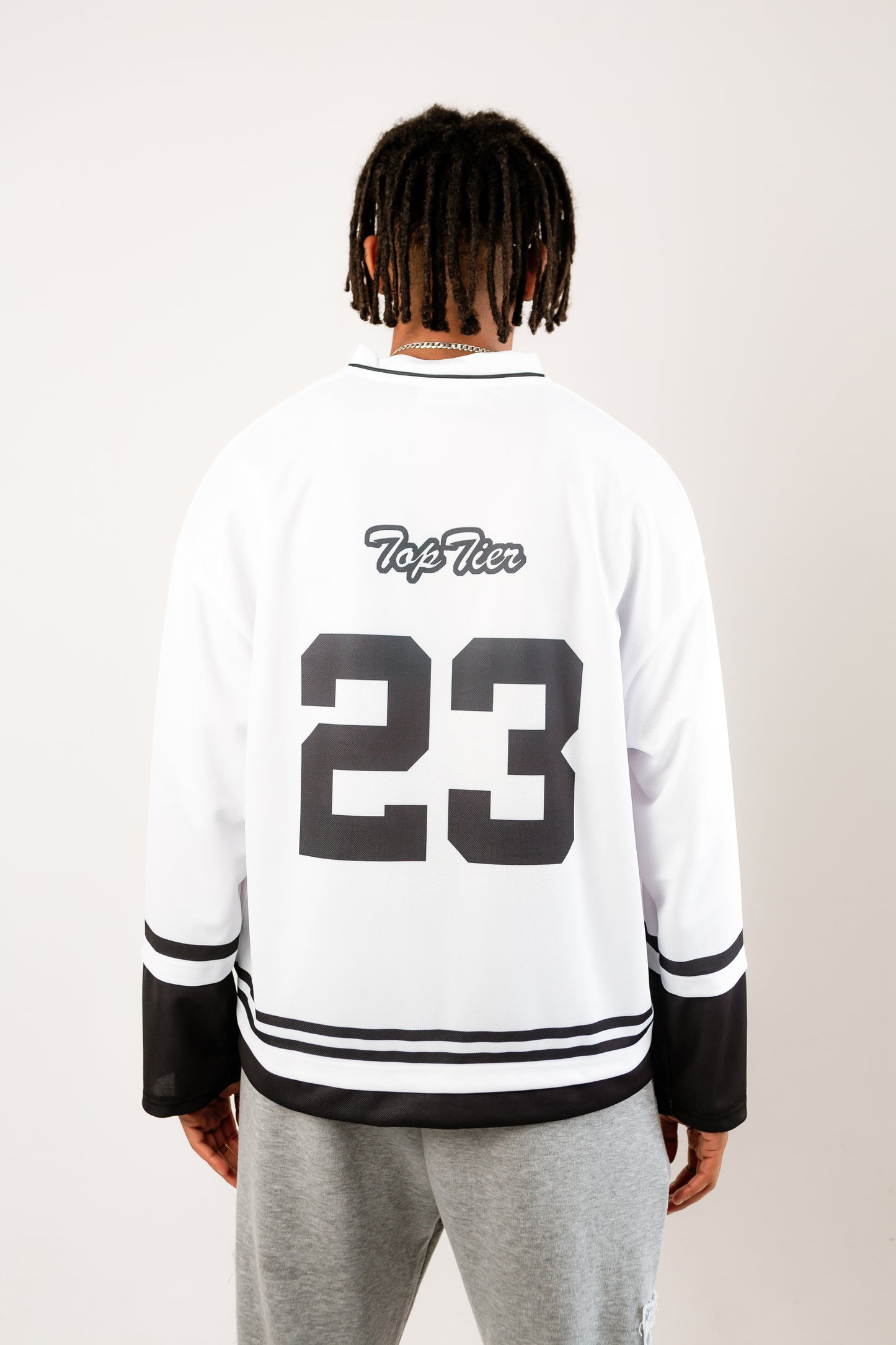 Top tier long-sleeved jersey White/black