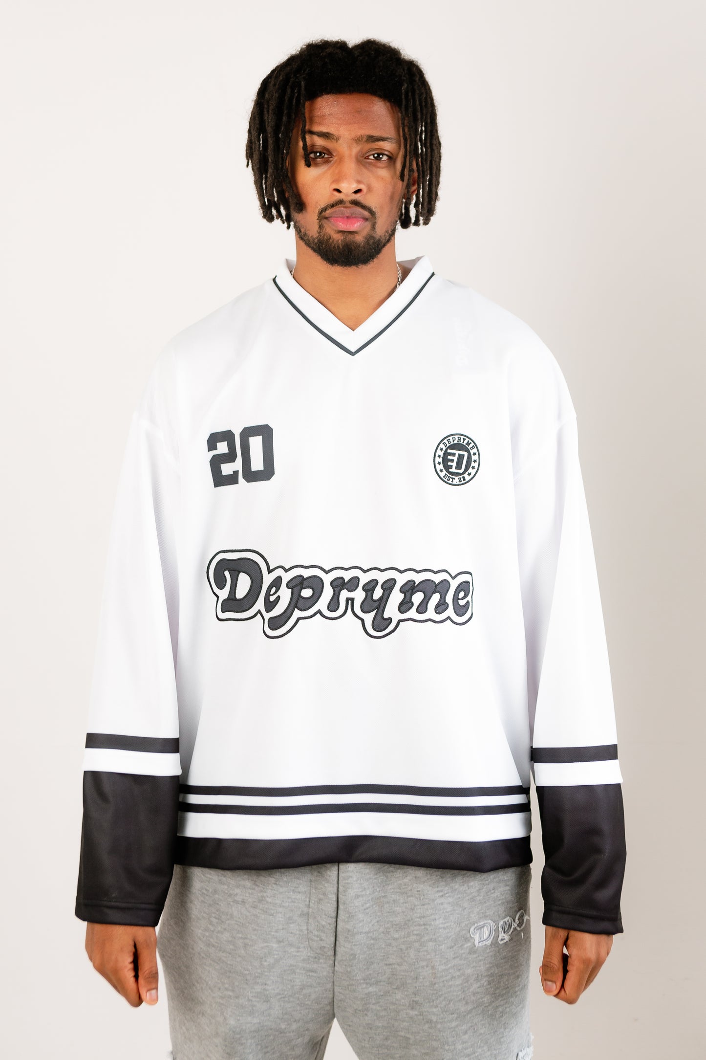 Top tier long-sleeved jersey White/black